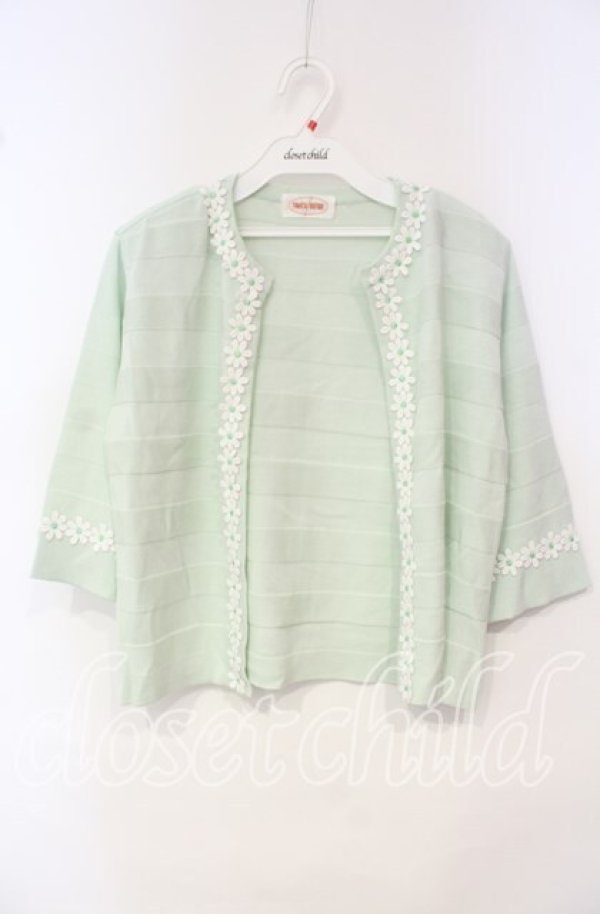 画像1: TOMATSU / マーガレットフラワーボレロ  ミント O-25-10-06-063-LO-TO-IG-ZT379 (1)