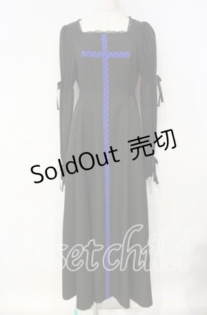 画像: Moi-meme-Moitie / 【通販限定】2024 Winter Special Set ロングワンピース+パニエ  ブラック×ブルー O-25-10-06-006-MO-OP-OW-OS