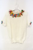 画像1: TOMATSU / トロピカルモチーフサマーニット  アイボリー×マルチ O-25-10-06-067-LO-TO-IG-OS (1)