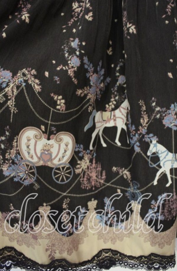 画像2: axes femme / メリーゴーランド柄スカート M クロ O-25-10-06-071-AX-SK-OW-ZT021 (2)