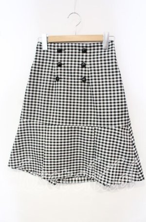 画像: Fi.n.t / ダブル釦裾プリーツ切替ミニスカート F クロ O-25-10-06-074-CA-SK-OW-OS