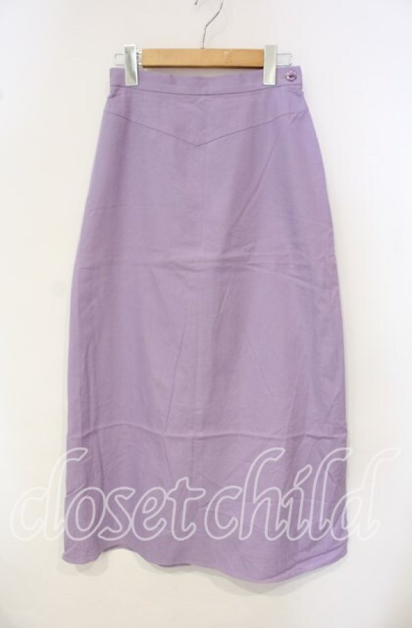 画像1: TOMATSU / フラワーモチーフポケットスカート 38 ラベンダー O-25-10-06-078-LO-SK-IG-ZT247 (1)