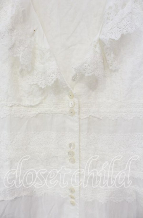 画像2: INGEBORG / レース配色ブラウスチュニック 11 オフ O-25-10-06-095-LO-BL-IG-ZT393 (2)