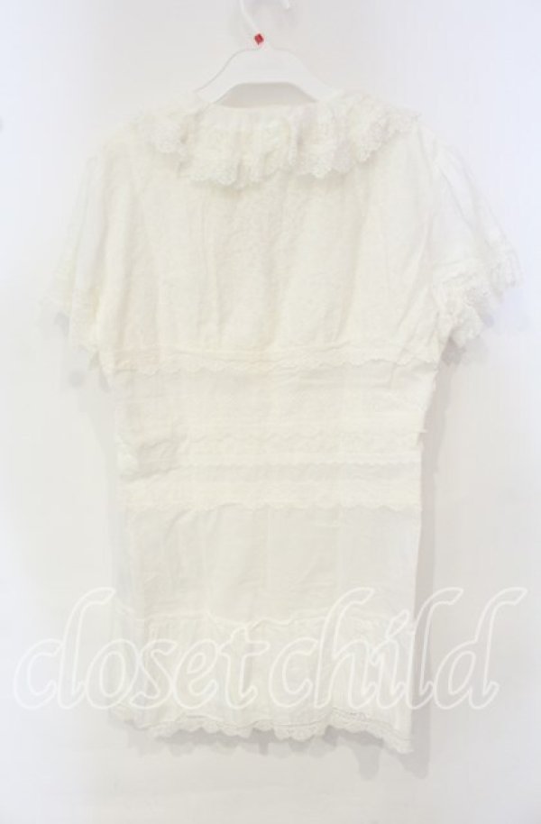 画像4: INGEBORG / レース配色ブラウスチュニック 11 オフ O-25-10-06-095-LO-BL-IG-ZT393 (4)