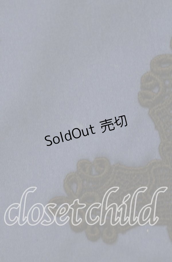 画像3: Moi-meme-Moitie / バイカラー十字架アップリケジャンパースカート 9号 ブラック×ブルー O-25-10-06-008-MO-OP-OW-OS (3)