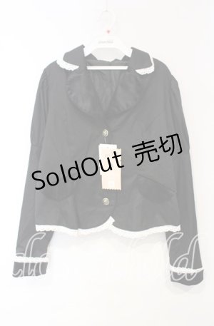 画像: Eri Aino's collaboration / ツイル*ベロアジャケット 3L クロ×シロ O-25-10-06-025-LO-JA-OW-OS
