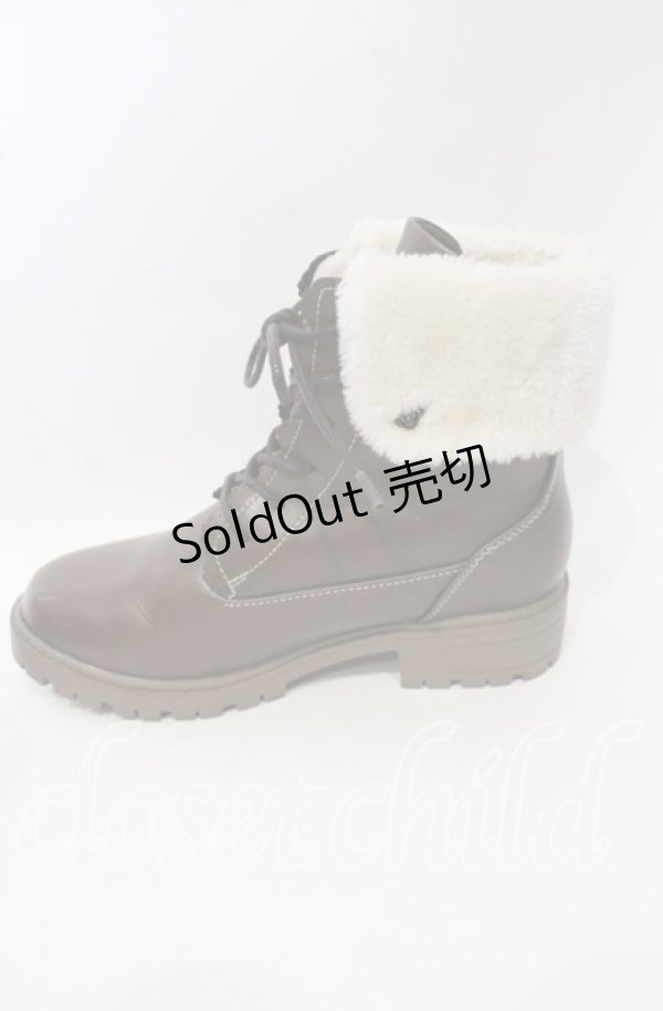 画像5: axes femme / 配色ファースノーブーツ M ブラウン O-25-10-10-043-AX-SH-OW-ZT-K003 (5)