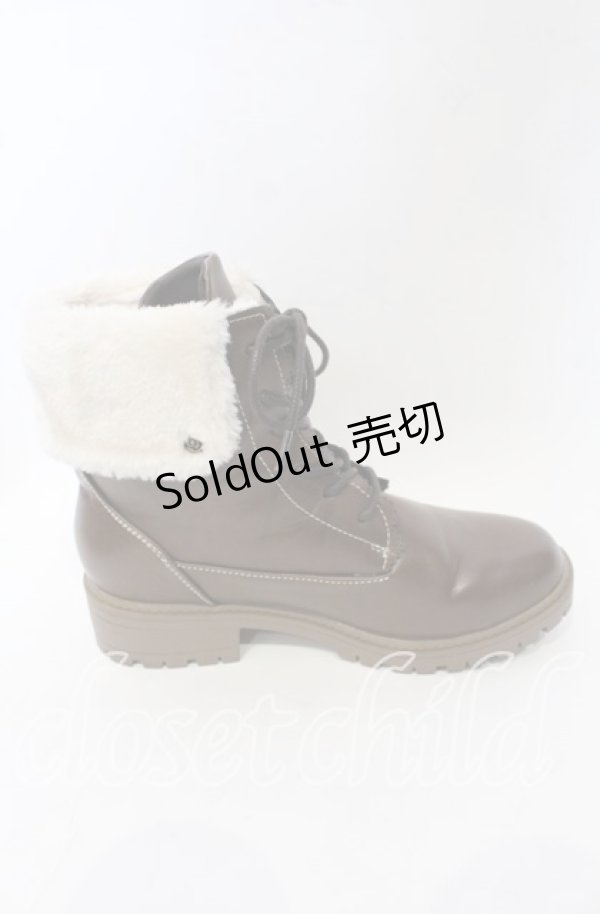 画像6: axes femme / 配色ファースノーブーツ M ブラウン O-25-10-10-043-AX-SH-OW-ZT-K003 (6)