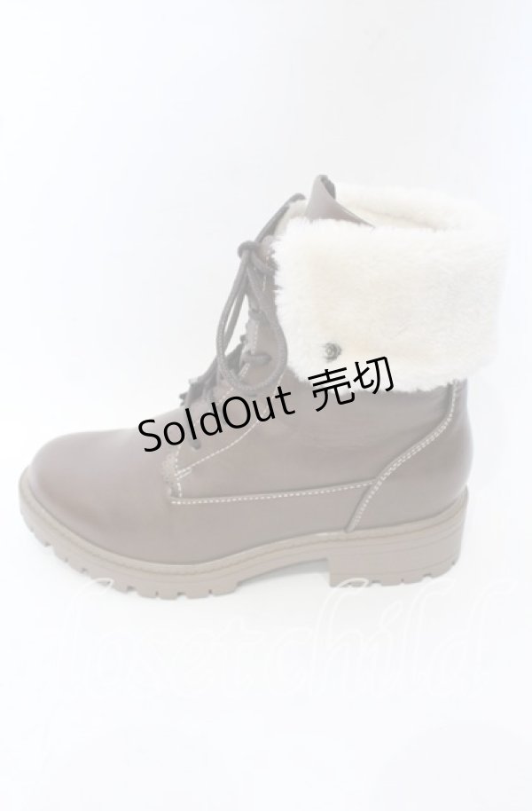 画像7: axes femme / 配色ファースノーブーツ M ブラウン O-25-10-10-043-AX-SH-OW-ZT-K003 (7)