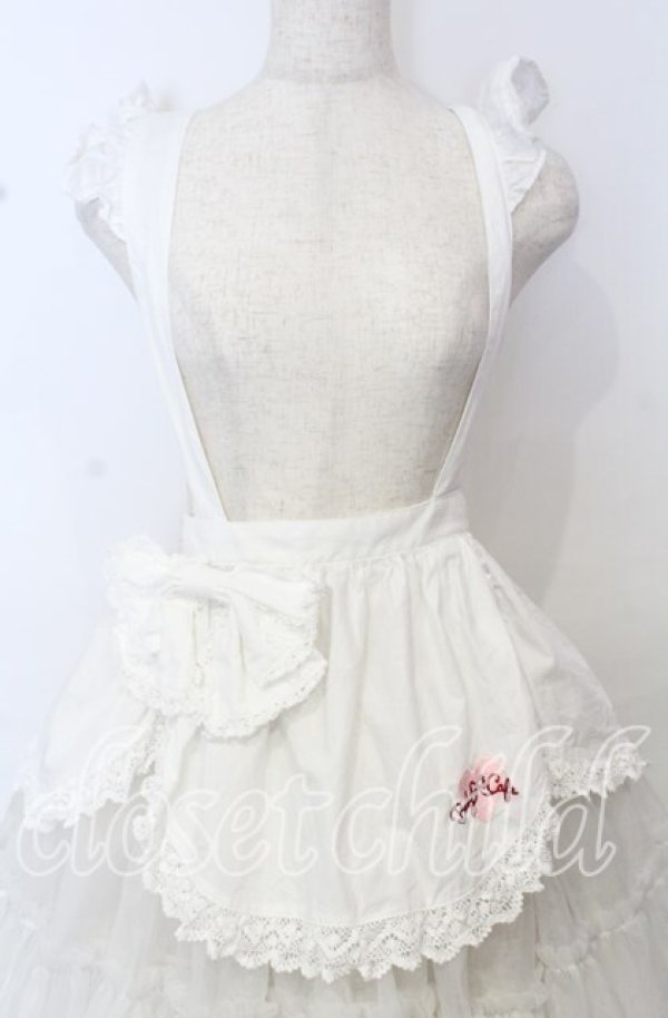 画像1: BABY,THE STARS SHINE BRIGHT / Babyカフェエプロン  シロ O-25-10-10-050-BA-OP-OW-OS (1)