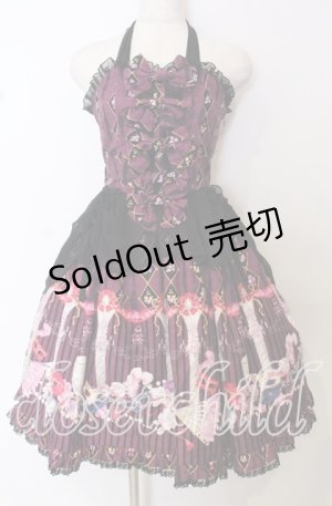 画像: metamorphose / Masquerade Ladyジャンパースカート  ヴェルヴェットワイン O-25-10-10-057-ME-OP-IG-OS
