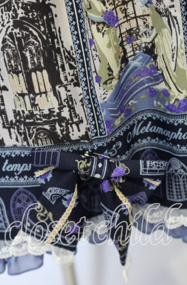 画像3: metamorphose / 薔薇の聖堂ミディアムジャンパースカート  ネイビー O-25-10-10-058-ME-OP-IG-OS (3)