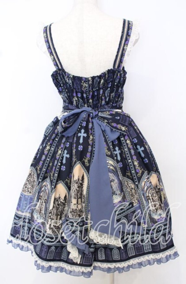 画像4: metamorphose / 薔薇の聖堂ミディアムジャンパースカート  ネイビー O-25-10-10-058-ME-OP-IG-OS (4)