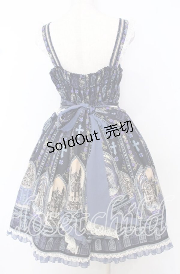 画像4: metamorphose / 薔薇の聖堂ミディアムジャンパースカート  ネイビー O-25-10-10-058-ME-OP-IG-OS (4)