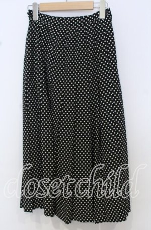 画像: INGEBORG / ドットプリーツスカート  クロ O-25-10-10-066-LO-SK-OW-OS