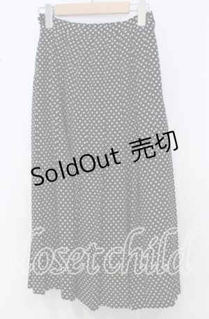 画像: INGEBORG / ドットプリーツスカート  クロ O-25-10-10-066-LO-SK-OW-OS