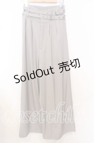 画像: axes femme / ダブルベルトパンツ  グレー O-25-10-10-075-AX-PA-IG-OS