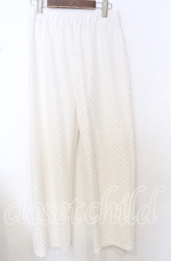 画像1: axes femme / 総レースパンツ  シロ O-25-10-10-076-AX-PA-IG-ZT002 (1)