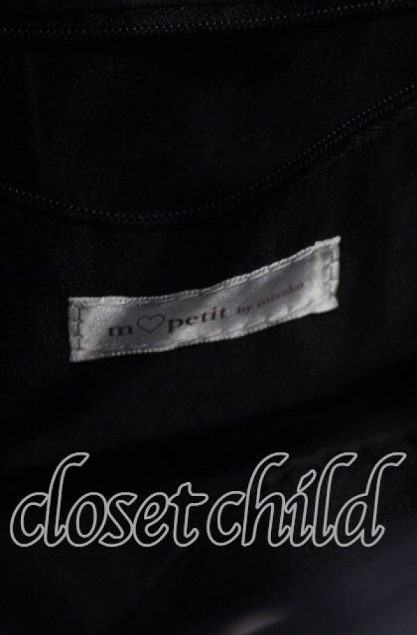 画像3: m petit by misako / AMスカラップ2WAYバッグ  クロ O-25-10-10-010-LO-BG-IG-ZT-K012 (3)