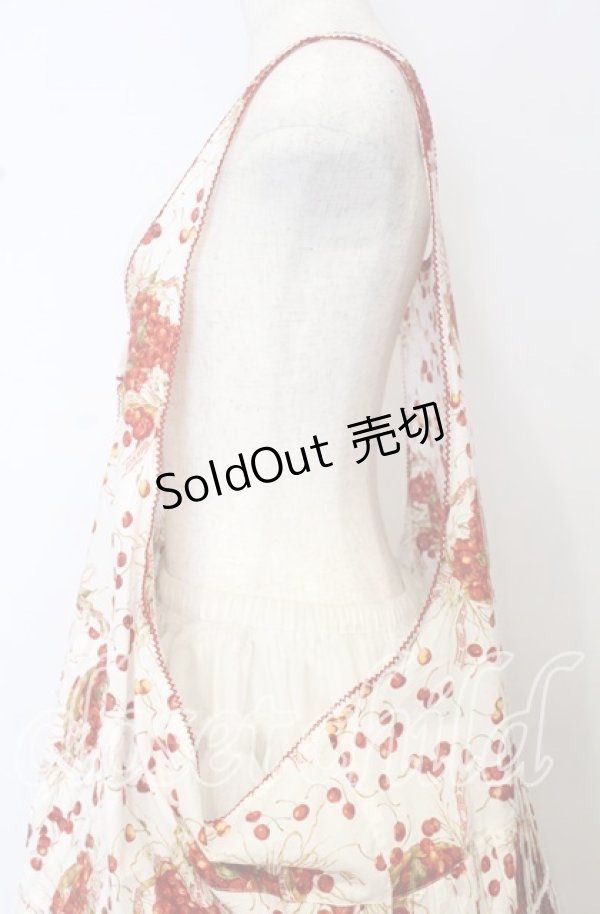 画像3: PINK HOUSE / チェリーブロッサムフラワーバスケットジャンパースカート【お直しあり】  シロ O-25-10-10-079-LO-OP-IG-ZI (3)