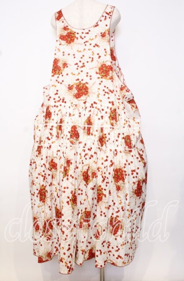 画像4: PINK HOUSE / チェリーブロッサムフラワーバスケットジャンパースカート【お直しあり】  シロ O-25-10-10-079-LO-OP-IG-ZI (4)