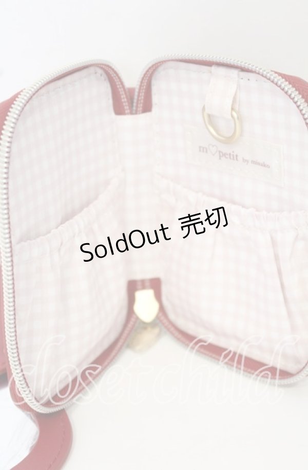 画像3: m petit by misako / AMハートミラー付ポーチ  アカ O-25-10-10-011-LO-ZA-IG-ZT386 (3)