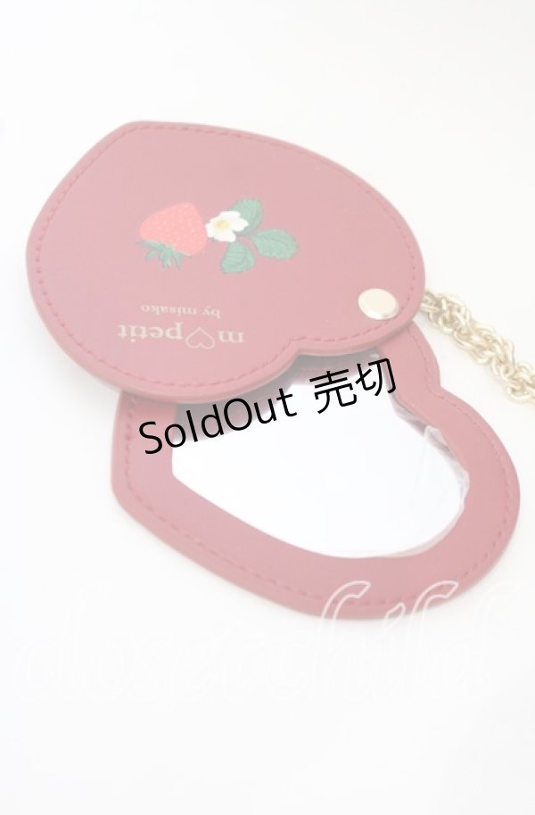 画像4: m petit by misako / AMハートミラー付ポーチ  アカ O-25-10-10-011-LO-ZA-IG-ZT386 (4)