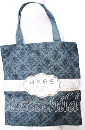 画像: axes femme / フラワーパネル柄トートバッグ  グリーン O-25-10-10-013-AX-BG-IG-OS