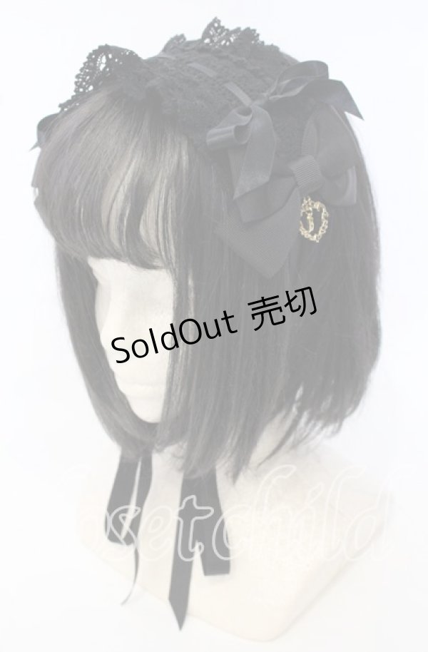 画像1: BABY,THE STARS SHINE BRIGHT / プリンセスドロップヘッドドレス  クロ O-25-10-10-021-BA-AC-IG-OS (1)