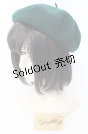 画像: 【SALE】Enchantlic Enchantilly / ロゴプリントベレー帽  グリーン O-25-10-10-025-LO-AC-IG-ZT-K011