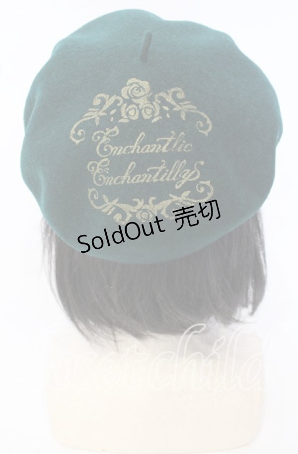 画像3: 【SALE】Enchantlic Enchantilly / ロゴプリントベレー帽  グリーン O-25-10-10-025-LO-AC-IG-ZT-K011 (3)