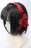 画像1: m petit by misako / AMPLリボンカチューシャ  ワイン O-25-10-10-028-LO-AC-OW-ZT444 (1)