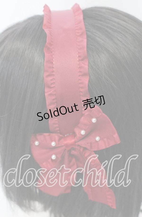 画像2: m petit by misako / AMPLリボンカチューシャ  ワイン O-25-10-10-028-LO-AC-OW-ZT444 (2)