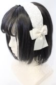 画像1: m petit by misako / レースリボンカチューシャ  アイボリー O-25-10-10-031-LO-AC-OW-ZT444 (1)