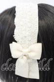画像2: m petit by misako / レースリボンカチューシャ  アイボリー O-25-10-10-031-LO-AC-OW-ZT444 (2)