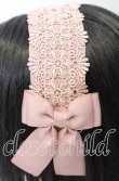 画像2: m petit by misako / レースリボンカチューシャ  ピンク O-25-10-10-032-LO-AC-OW-ZT444 (2)