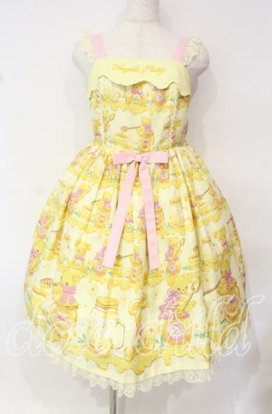 画像: Angelic Pretty / Honey Bear's Cafeジャンパースカート  イエロー O-25-10-11-001-AP-OP-OW-OS