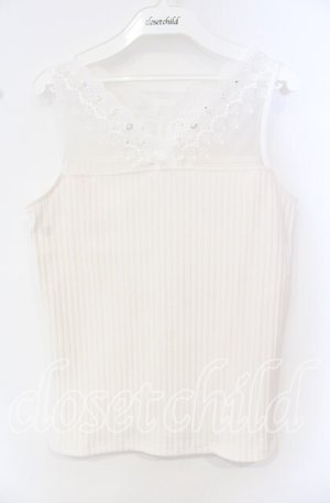 画像: axes femme / 吸水速乾レースタンク F オフ O-25-10-11-026-AX-TO-IG-OS