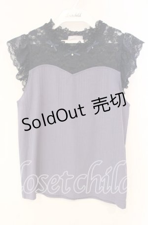 画像: axes femme POETIQUE / レースビスチェ切替タンク M ネイビー系 O-25-10-11-029-AX-TO-IG-OS