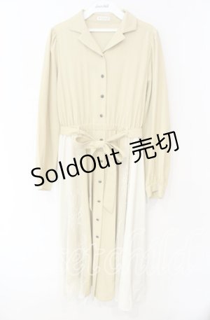 画像: axes femme / レース切替シャツワンピース M イエロー O-25-10-11-031-AX-OP-IG-OS