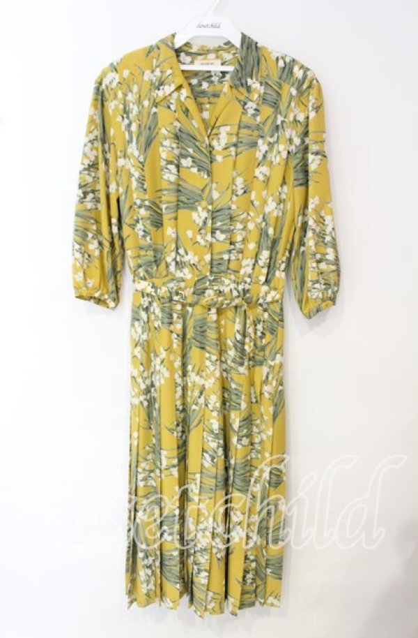 画像1: INGEBORG / すずらんプリーツワンピース  イエロー O-25-10-11-035-LO-OP-OW-ZT029 (1)