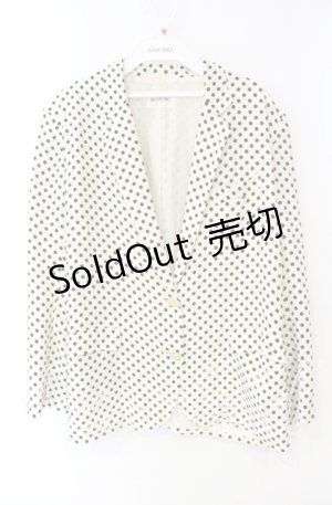 画像: 【SALE】INGEBORG / ドット総柄ジャケット  アイボリー O-25-10-11-036-LO-JA-OW-ZT079