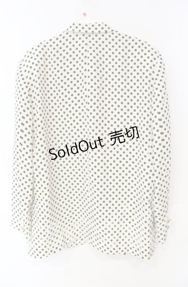 画像3: 【SALE】INGEBORG / ドット総柄ジャケット  アイボリー O-25-10-11-036-LO-JA-OW-ZT079 (3)