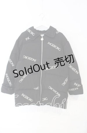 画像: INGEBORG / ロゴ使いダウンジャケット  クロ O-25-10-11-039-LO-CO-OW-OS