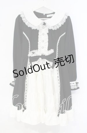 画像: DearMyLoveWhip / プリンセスティアードはしごレースフリルワンピース 4L クロ×シロ O-25-10-11-040-LO-OP-IG-OS