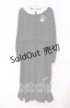 画像: m petit by misako / サンリオキャラクターズコラボ クロミワッペン付きワンピース M クロ O-25-10-11-048-LO-OP-IG-OS