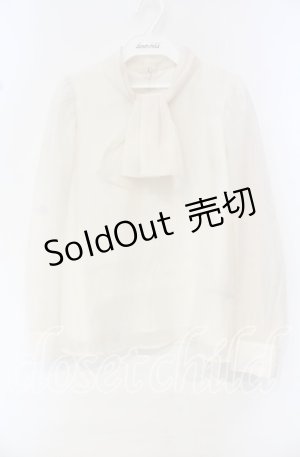画像: an another angelus / シアーケープカラーブラウス  アイボリー O-25-10-11-052-CA-BL-IG-OS
