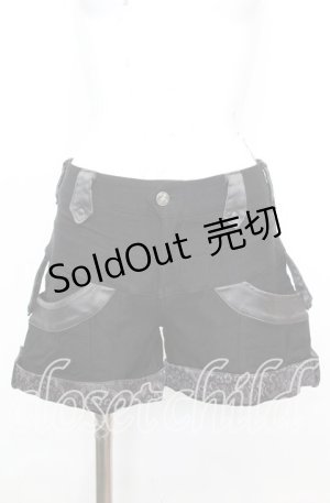 画像: OZZ ANGELO / レースプリントショートパンツ  ブラック O-25-10-11-1001-OO-PA-IG-OS