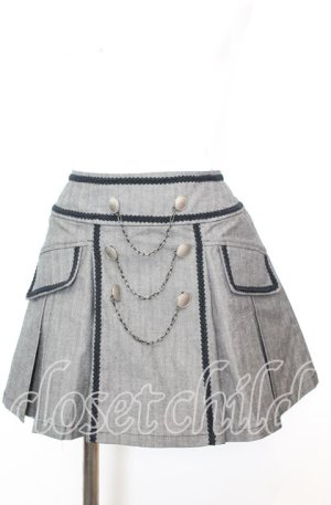 画像: BPN / ブレードプリーツミニスカート  グレー O-25-10-11-1031-GO-SK-IG-ZT238