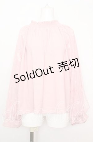 画像: axes femme / ブルーミングサクラブラウス F ピンク O-25-10-11-1032-AX-BL-IG-OS